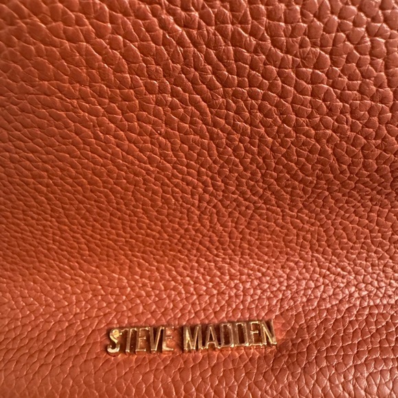 Steve Madden Chestnut Satchel with Gold Details - Picture 2 of 10